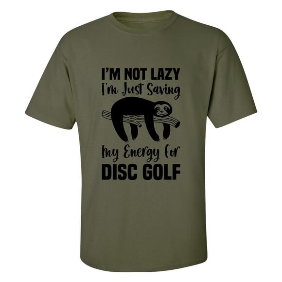 Disc Golf Shirt LAZY SLOTH Mens Graphic T Shirt - Picture 7 of 10
